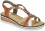 Rieker Sandalen zomerschoen sandaal sleehak met accessoires versierd - Thumbnail 1