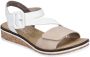 Rieker Sandalen zomerschoen sandaal sleehak met asymmetrische bandjes - Thumbnail 4