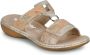 Rieker Metallic Gouden Print Slipper Multicolor Dames - Thumbnail 4