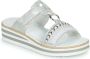 Rieker Slippers plateau zomerschoen pantoffels met decoratieve parels en pailletten - Thumbnail 3