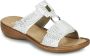 Rieker -Dames off-white ecru parel slippers & muiltjes - Thumbnail 4