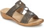 Rieker Slippers sleehak zomerschoen pantoffels met juwelenapplicatie - Thumbnail 2