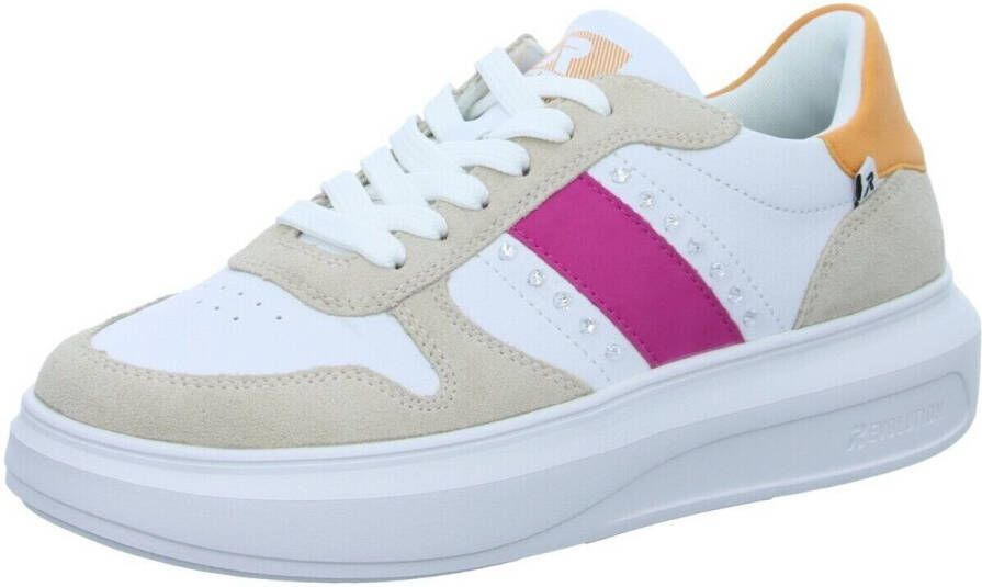 Rieker Witte Leren Sneakers met Glamoureuze Stenen Multicolor Dames - Foto 11