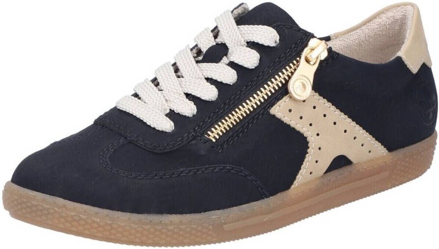 Rieker Sneakers lage schoen vrijetijdsschoen veterschoen met ritssluiting