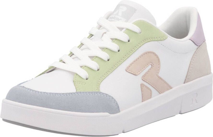 OTTO RIEKER Sport Plateausneakers veterschoenen lage schoen vrijetijdsschoen met pastelkleuren accenten