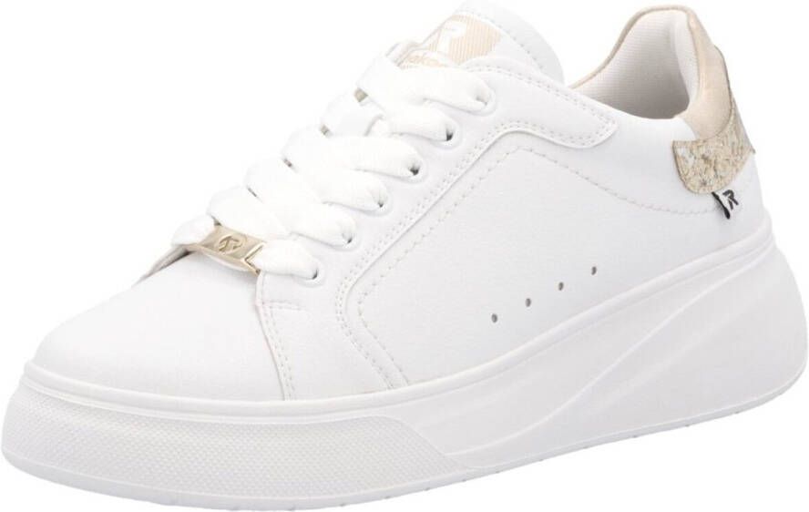 OTTO RIEKER Sport Plateausneakers veterschoen lage schoen vrijetijdsschoen metallic-accent op de hiel
