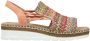 Rieker Sandalen zomerschoen sandaal sleehak in modieuze vlecht-look - Thumbnail 9