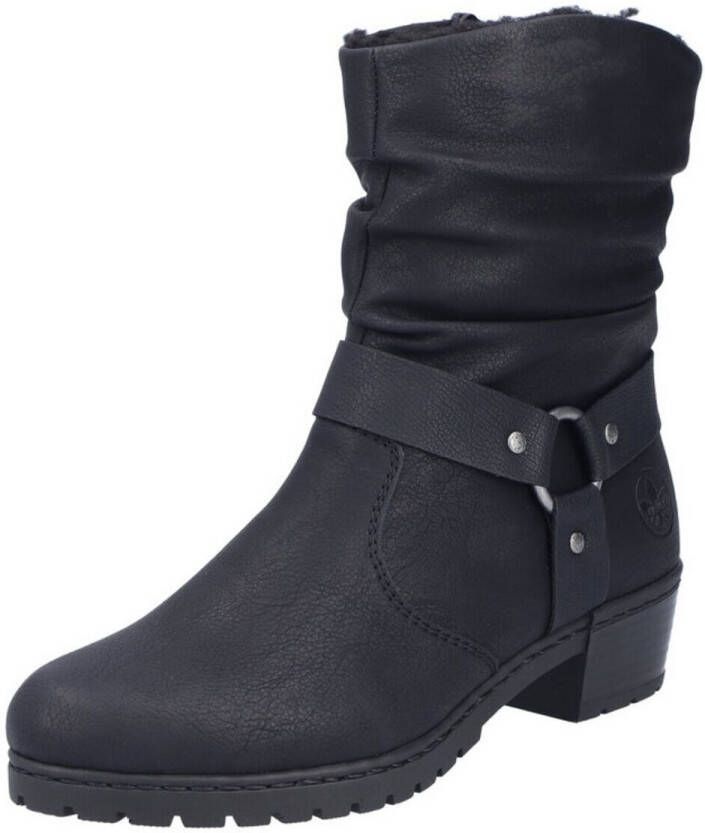Rieker Winterlaarsjes western-enkellaars cowboylaarzen hakken met decoratieve riem