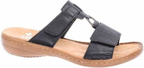 Rieker Slippers sleehak zomerschoen pantoffels met juwelenring - Foto 8