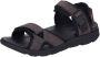 Rieker Grijze Leren Platte Sandalen voor Heren Grijs Heren - Thumbnail 2