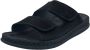 Rohde Slipper Heren Leder Zwart Klittenband 6241 - Thumbnail 4