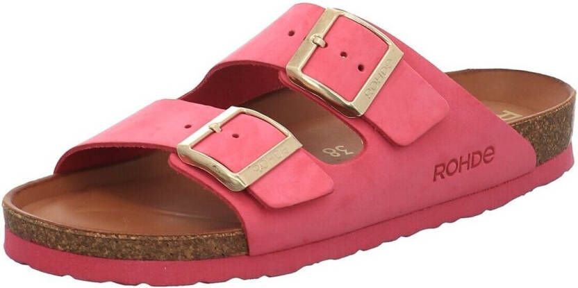Rohde Slippers Alba sleehak zomerschoenen pantoffels met twee gespsluitingen
