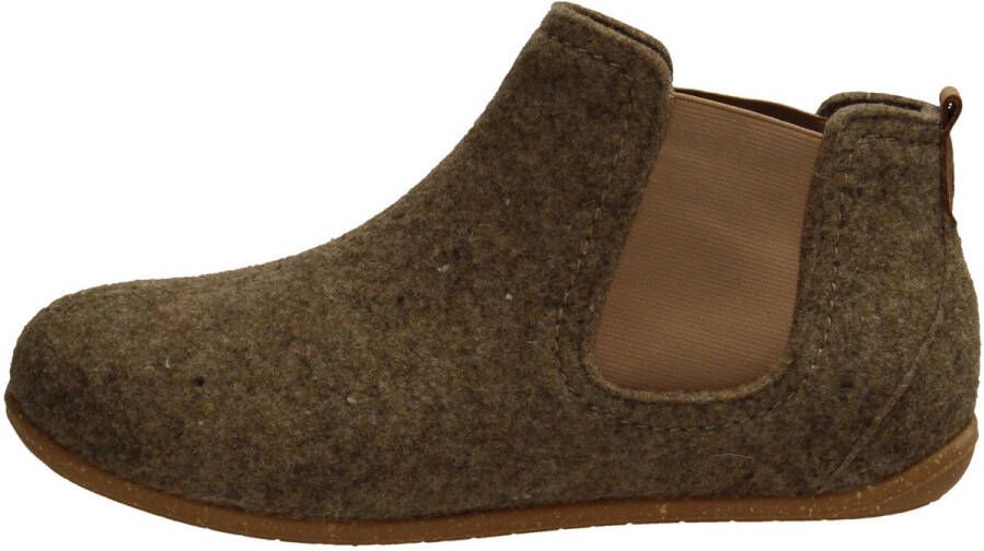 Rohde Taupe Gesloten Bontgevoerde Pantoffel - Foto 2