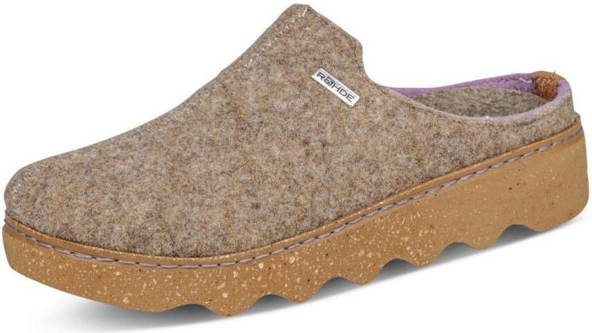 Rohde -Dames taupe pantoffels - Foto 2