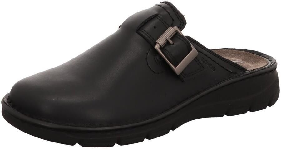 Rohde Zwarte Leren Open Heren Pantoffels Zwart - Foto 2