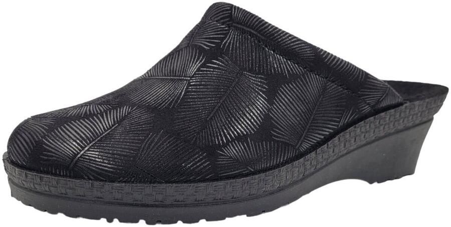 Rohde Zwarte Dames Pantoffels Open Hiel Zwart - Foto 3