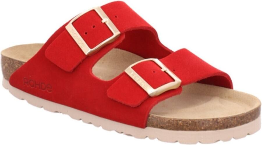 Rohde 5590 43 Slippers Rood Suede Dames Rood - Foto 4
