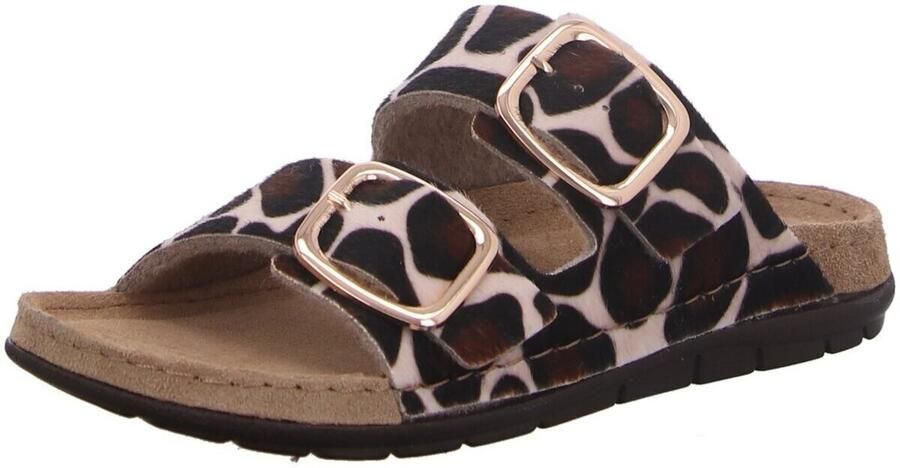 Rohde 5897 72 Slippers Bruin Koeienprint Suede Dames Bruin Koeienprint - Foto 3