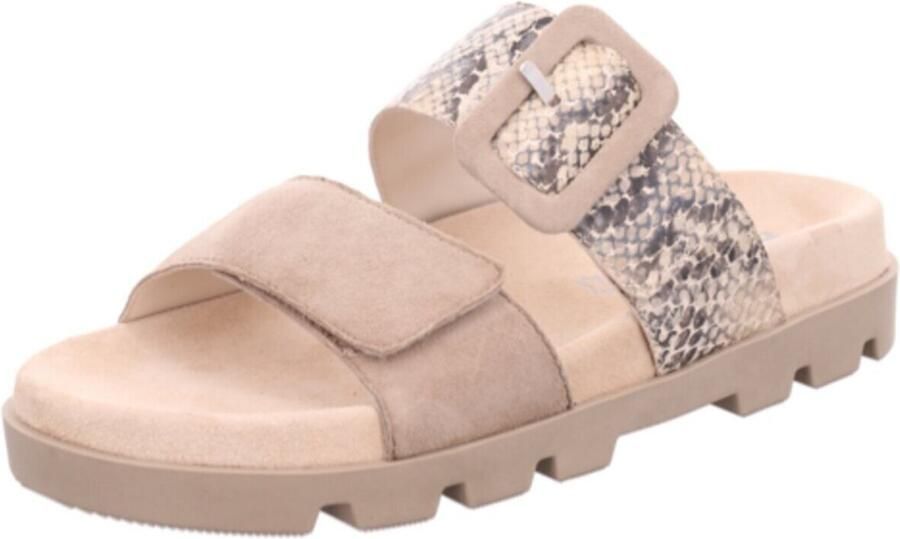 Rohde 6313 12 Slippers Grijs Slangenprint Suede en Leer Dames Grijs - Foto 3