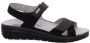 Rohde Zwarte Leren Heren Sandalen Zwart - Thumbnail 3