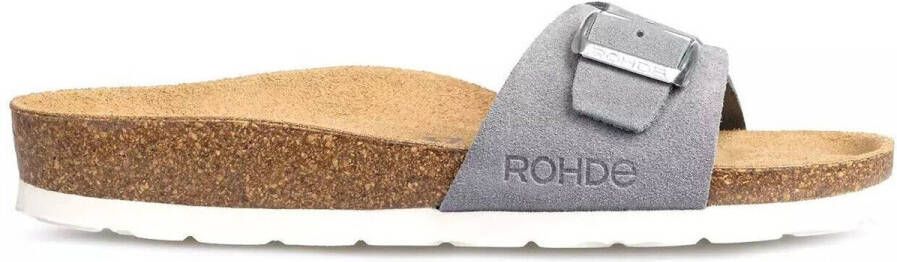 Rohde Grijze suède muil sandaal Gray Dames