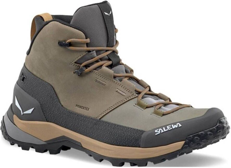 Salewa Puez Leather Mid PTX Wandelschoenen grijs