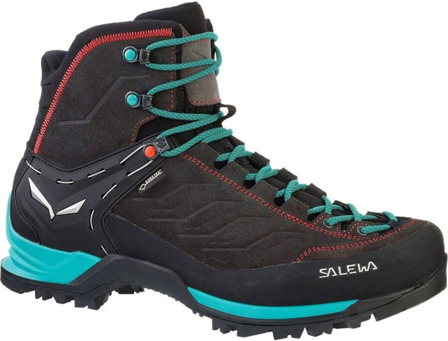 Salewa Mountain Trainer Mid GTX Wandelschoenen Dames Middengrijs Turkoois