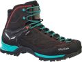 Salewa Mountain Trainer Mid GTX Wandelschoenen Dames Middengrijs Turkoois - Zwart