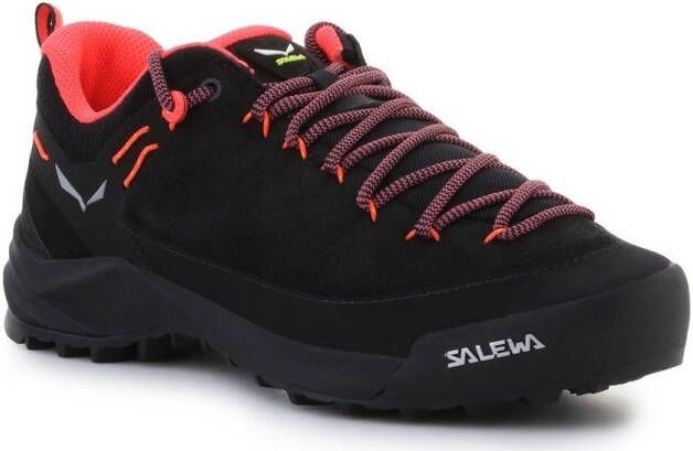 Salewa Wildfire Leather Wandelschoenen Dames Black Fluo Coral - Foto 3