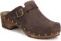 Sanita Damen Offener Clog Wood-Kristel Open Antique Brown - Thumbnail 2