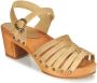 Sanita Comfortwear Sanita Clogs Damen Sandale Wood-Silo Square Sandal Nature - Thumbnail 2