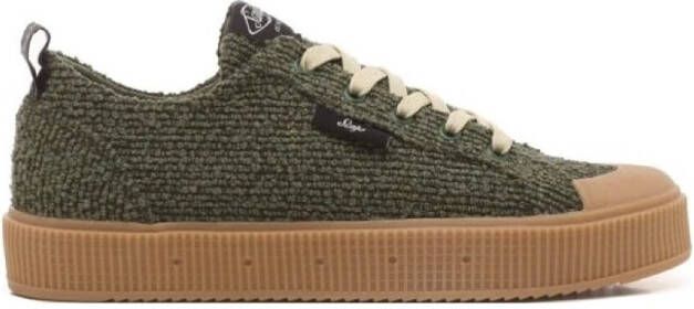 Sanjo Lage Sneakers K230 Tweed Olive Gum