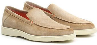 Santoni Beige Loafer Schoenen voor Mannen - Foto 3