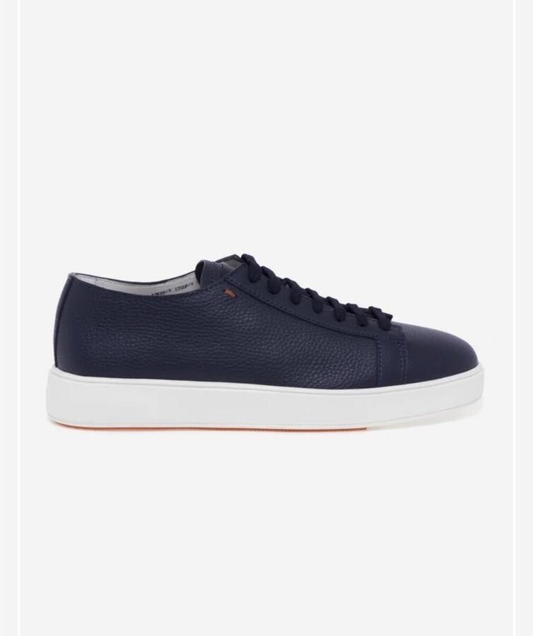 Santoni Sneakers van gestructureerd leer met uitneembare zool Blauw Heren - Foto 5