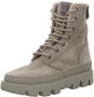 Satorisan Unalome Laces Premium Wool Enkel Laarzen Vrouwen Vintage Leer Laarzen Kleur Adventure Grey - Thumbnail 2
