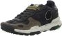 Satorisan Chacrona Premium Casual Sneakers Mannen Vintage Leer Sneakers Kleur Black Khaki - Thumbnail 3