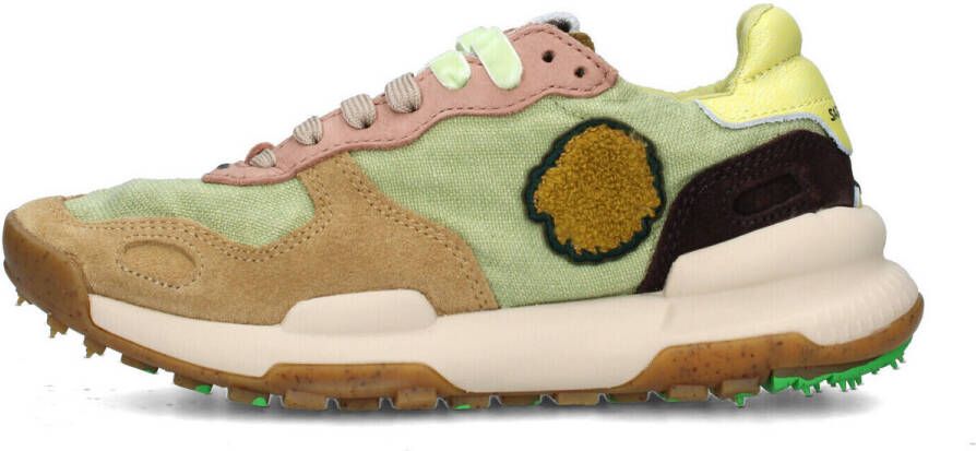 Satorisan Chacrona Linen Casual Sneakers Vrouwen Vintage Leer en linnen Sneakers Kleur Lichen Green - Foto 2