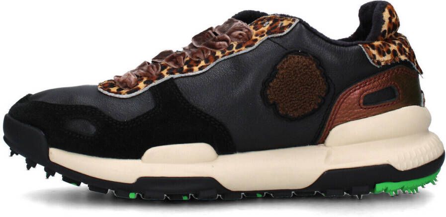 Satorisan Chacrona Premium Casual Sneakers Vrouwen Vintage Leer Sneakers Kleur Black Leopard - Foto 2