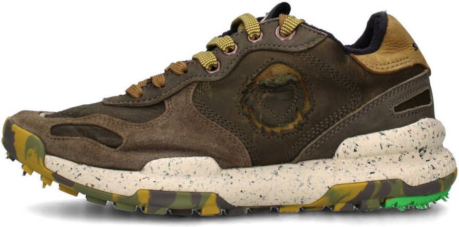 Satorisan Chacrona Pull Up Casual Sneakers Mannen Vintage Leer Sneakers Kleur Swamp - Foto 2