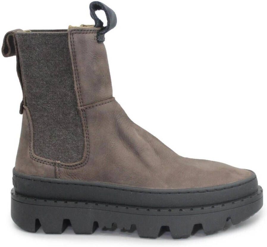 Satorisan Unalome Elastics Premium Enkel Laarzen Vrouwen Vintage Leer Laarzen Kleur Dark Brown - Foto 2