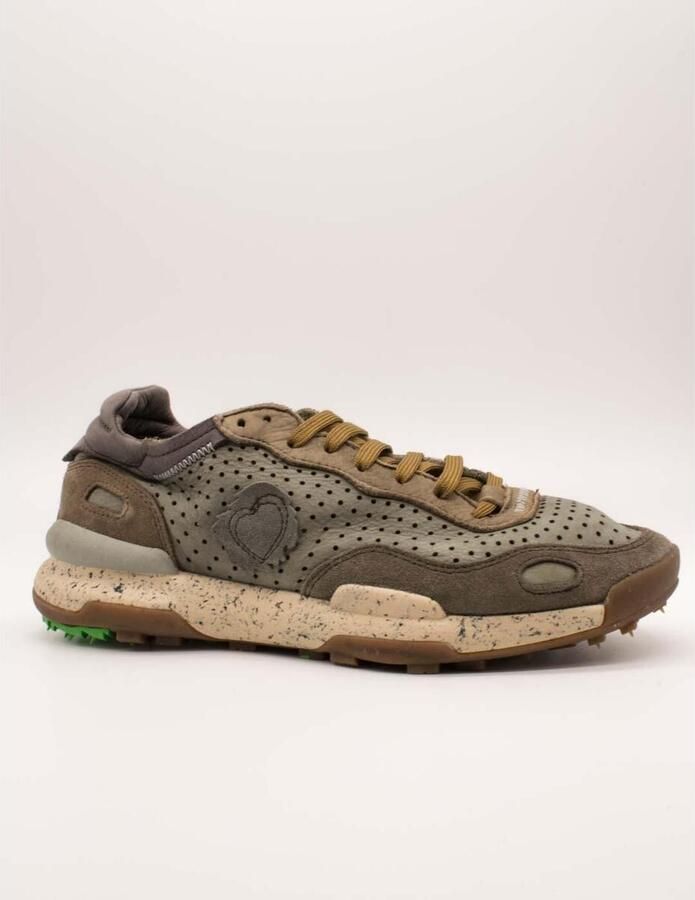 Satorisan Chacrona Laser Premium Casual Sneakers Unisex Vintage Leer Sneakers Kleur Wild Grass - Foto 6