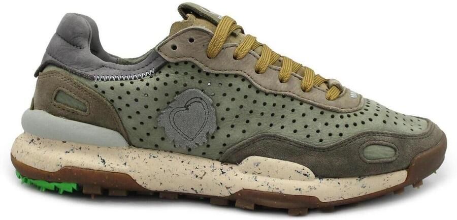 Satorisan Chacrona Laser Premium Casual Sneakers Unisex Vintage Leer Sneakers Kleur Wild Grass - Foto 6