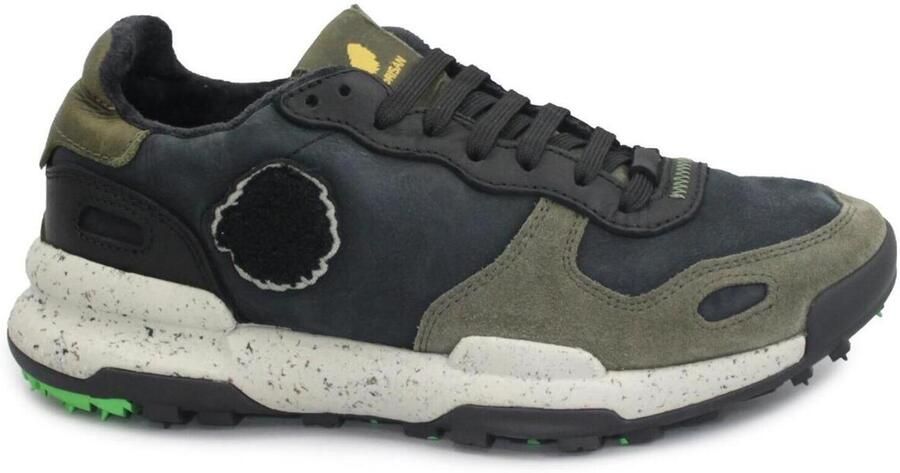 Satorisan Chacrona Premium Casual Sneakers Mannen Vintage Leer Sneakers Kleur Black Khaki - Foto 3