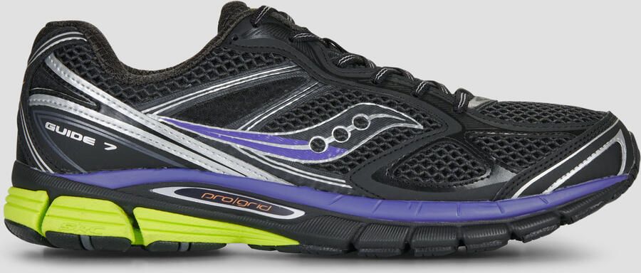 Saucony Guide 7 Sneakers Heren Zwart Mesh Synthetisch
