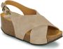 Scholl YVONNE Sue-W Dames Sandalen Dark Beige - Thumbnail 3