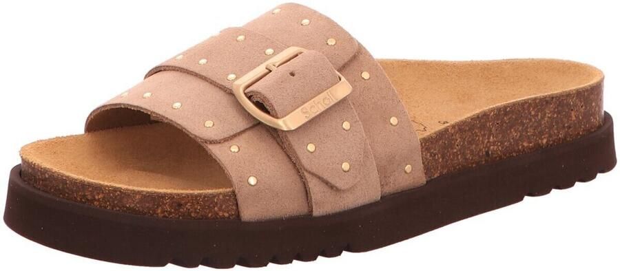 Scholl Sandalen Joyce Suede Vrouwen Donkerbeige - Foto 2