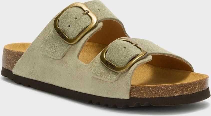 Scholl Noelle imitatieleren leren slippers groen - Foto 11