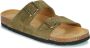 Scholl Sandalen Julien 2 Riemen Suede Heren Khaki - Thumbnail 4