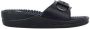 Scholl NEW MASSAGE PVC Womens Navy Blue FALSO Mules Navy Blue - Thumbnail 2