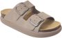 Scholl Slipper Women Noelle Chunky Suede Q Dark Beige - Thumbnail 3